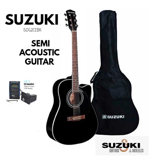 Suzuki Guitares Western en Black - EQ SDG-2CE