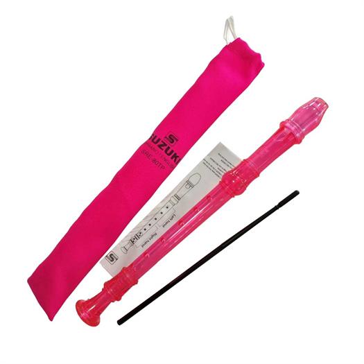 Suzuki SRE-80TP flûte à bec soprano - doigté baroque/anglais - Pink