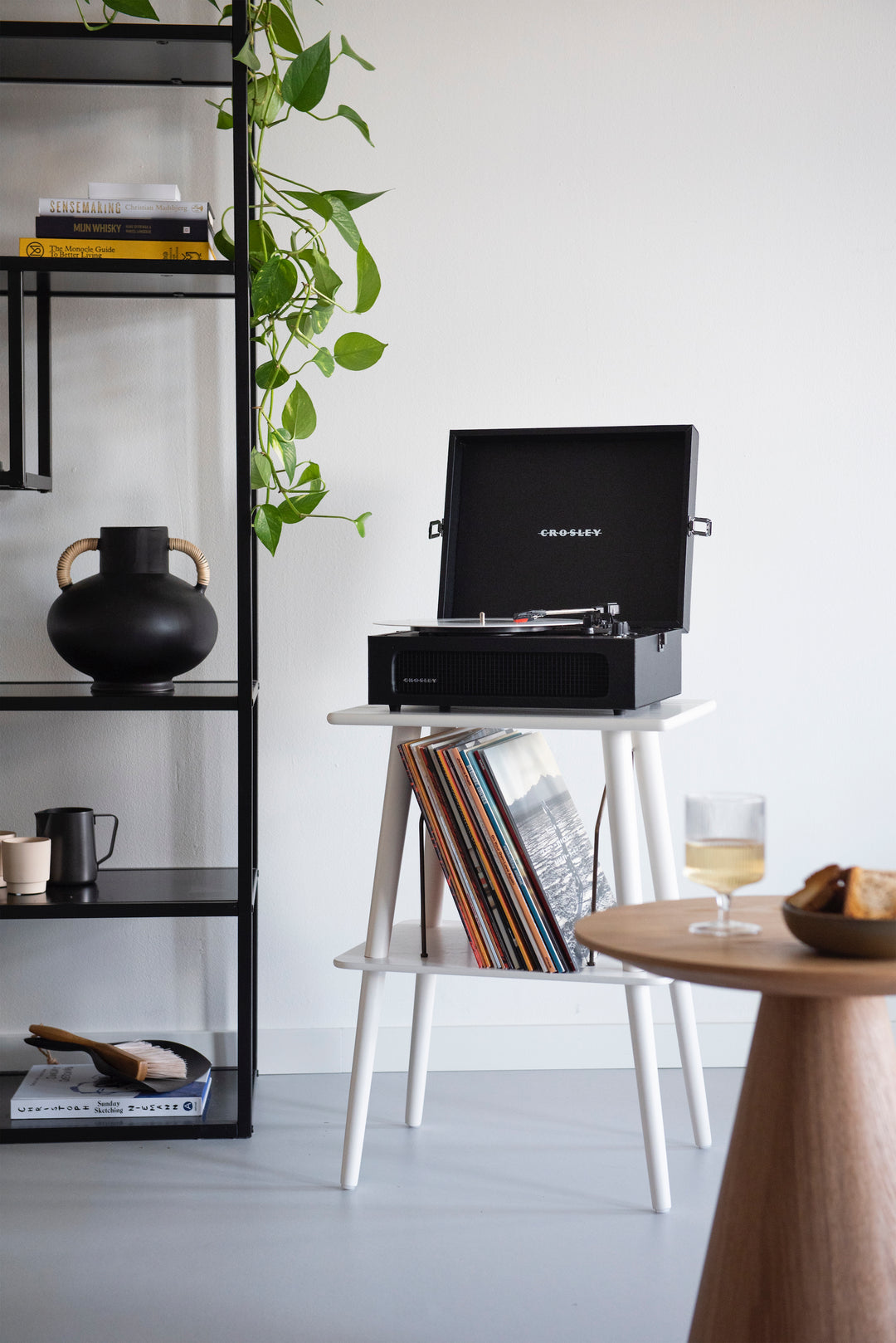 Crosley - Meuble pour tourne-disque Manchester (Blanc)
