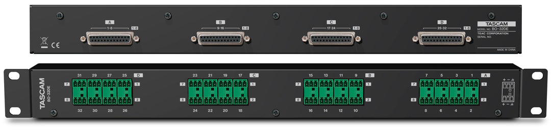 Tascam box de dérivation 32 Euroblock vers 4 SUB-D25