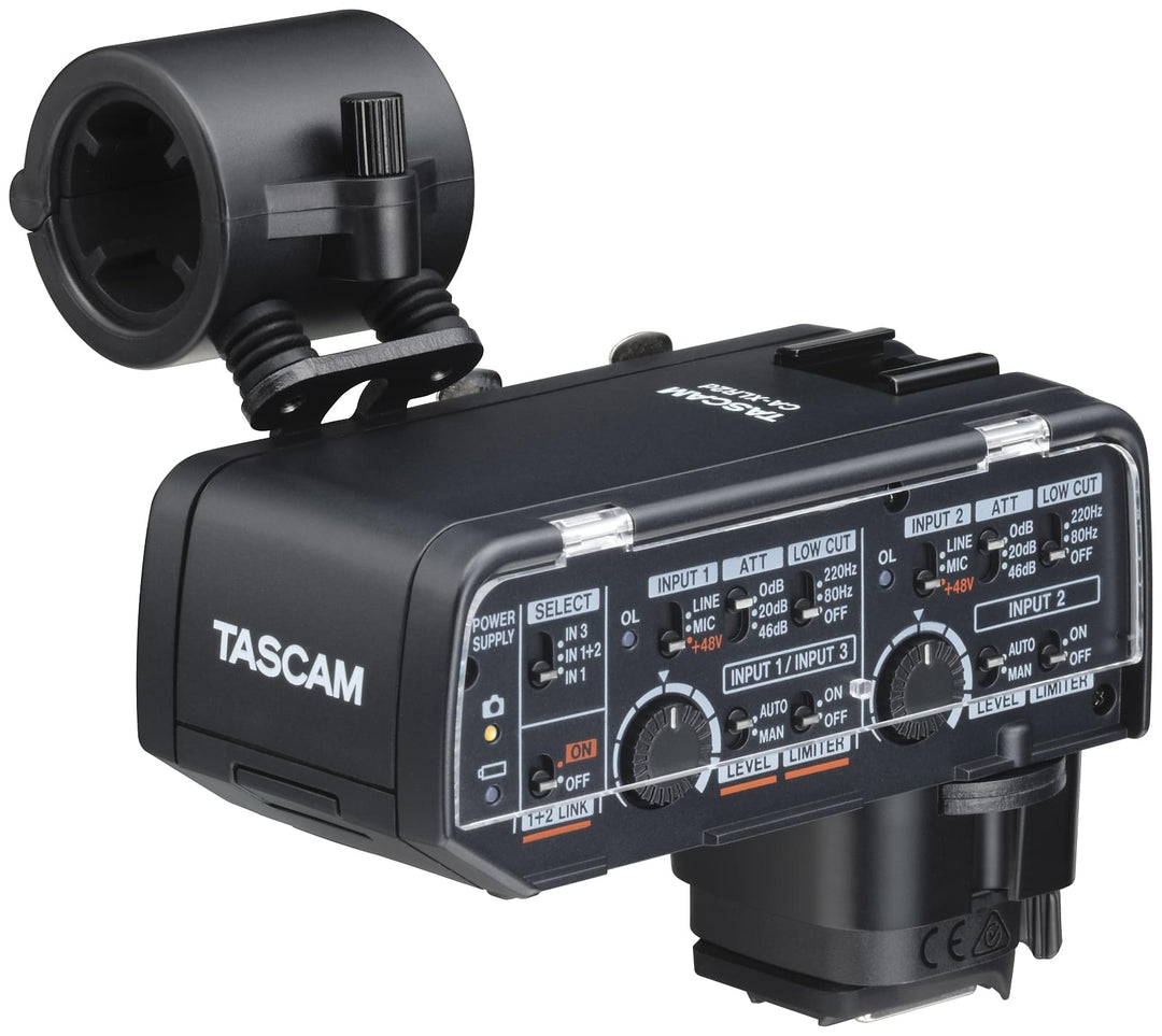 Tascam CA-XLR2D adaptateur de microphone pour caméra, Canon