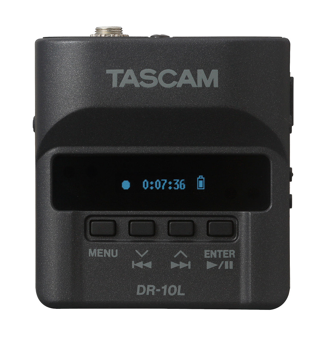 Enregistreur Tascam DR-10L avec microphone cravate, blanc