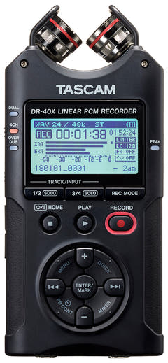 Enregistreur portable Tascam DR-40X, dictaphone