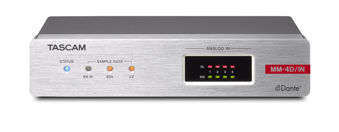 Tascam MM-4D IN Convertisseur Analog Dante 4 canaux, XLR