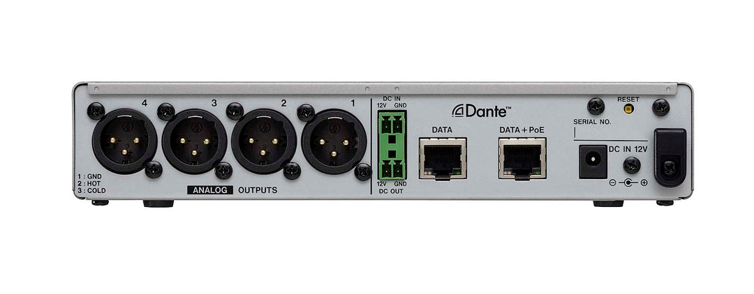 Tascam MM-4D IN Convertisseur Analog Dante 4 canaux, XLR