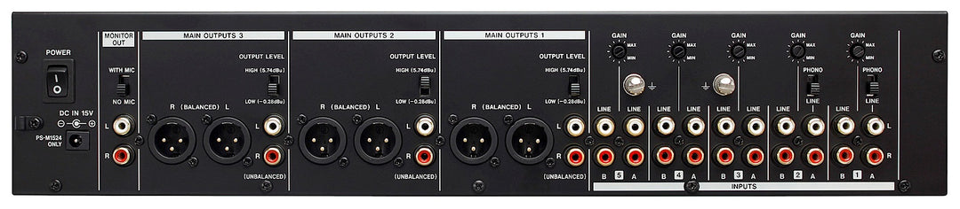 Tascam MZ-223 mixeur d’installation 3 zones 2 entrées micro/5 entrées ligne