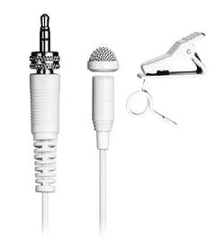Tascam TM-10L microphone boutonnière minijack avec bague de serrage, Blanc