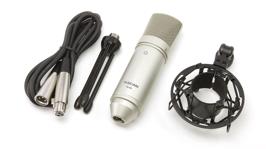 Tascam TM-80 microphone à condensateur avec suspension, Black