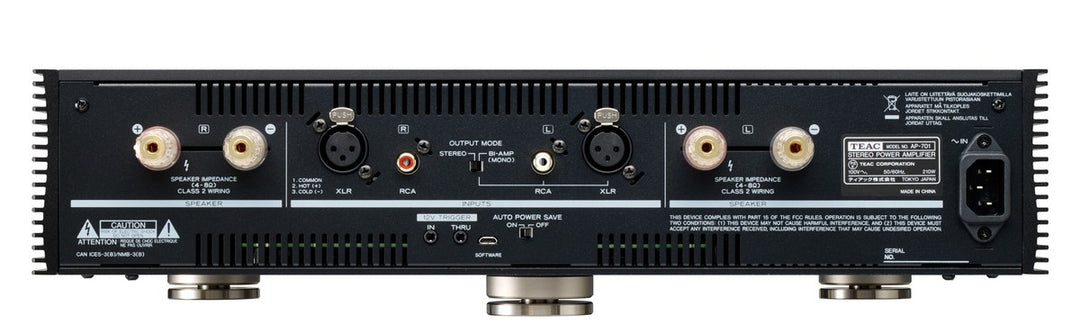 TEAC AP-701 Amplificateur Stéréo/Mono (Noir)