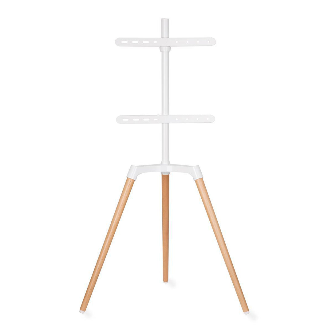 Support TV au Sol (Blanc, Hêtre, 50-65")