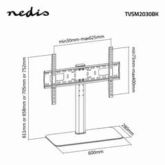 Support TV Fast avec 4 positions de hauteur (32-65", 45kg)