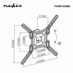 Support TV entièrement articulé (23-55", 30kg)