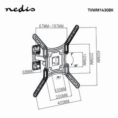 Support TV entièrement articulé avec 2 points de pivot (23-55", 30kg)
