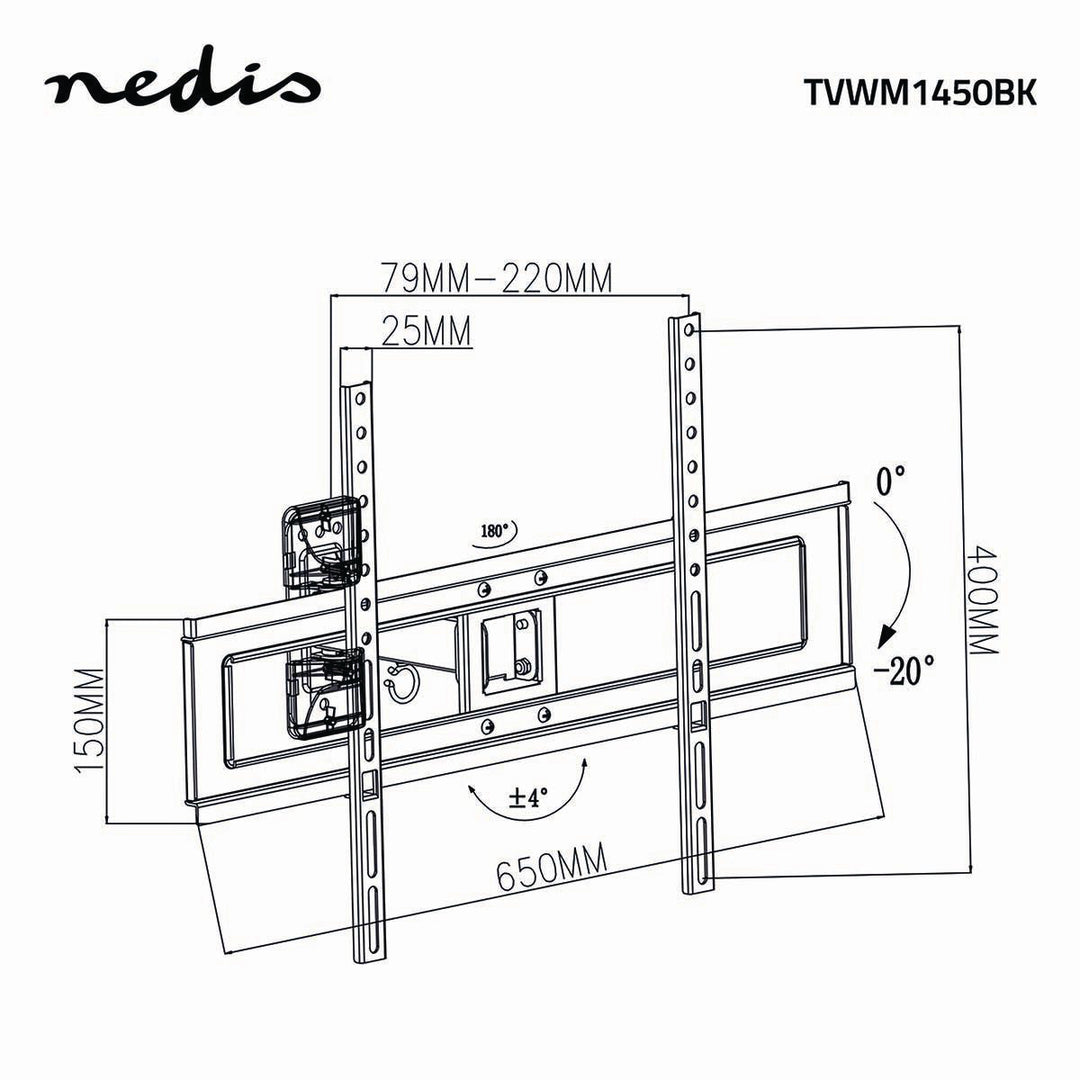 Support TV entièrement articulé (37-70", 35kg)
