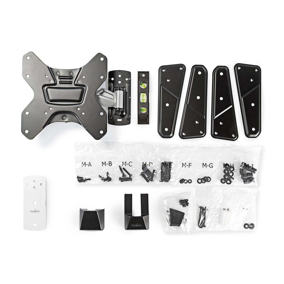 Support mural TV entièrement articulé 26-42 " 30 kg Argent/Noir