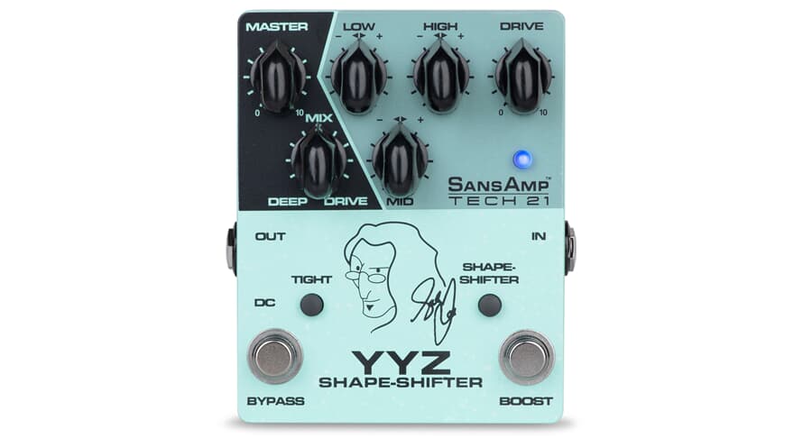 Pédale Tech 21 SansAmp YYZ Shape Shifter, Geddy Lee