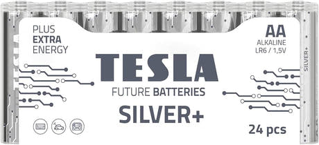 Tesla Silver+ AA Piles Alcalines (24 pcs)
