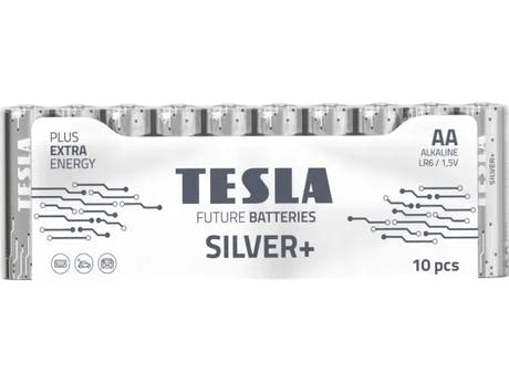 Tesla Silver+ Piles Alcalines AA (10 pcs)