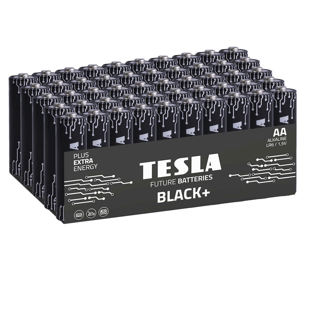 Tesla Black+ AA Piles (50 pcs)