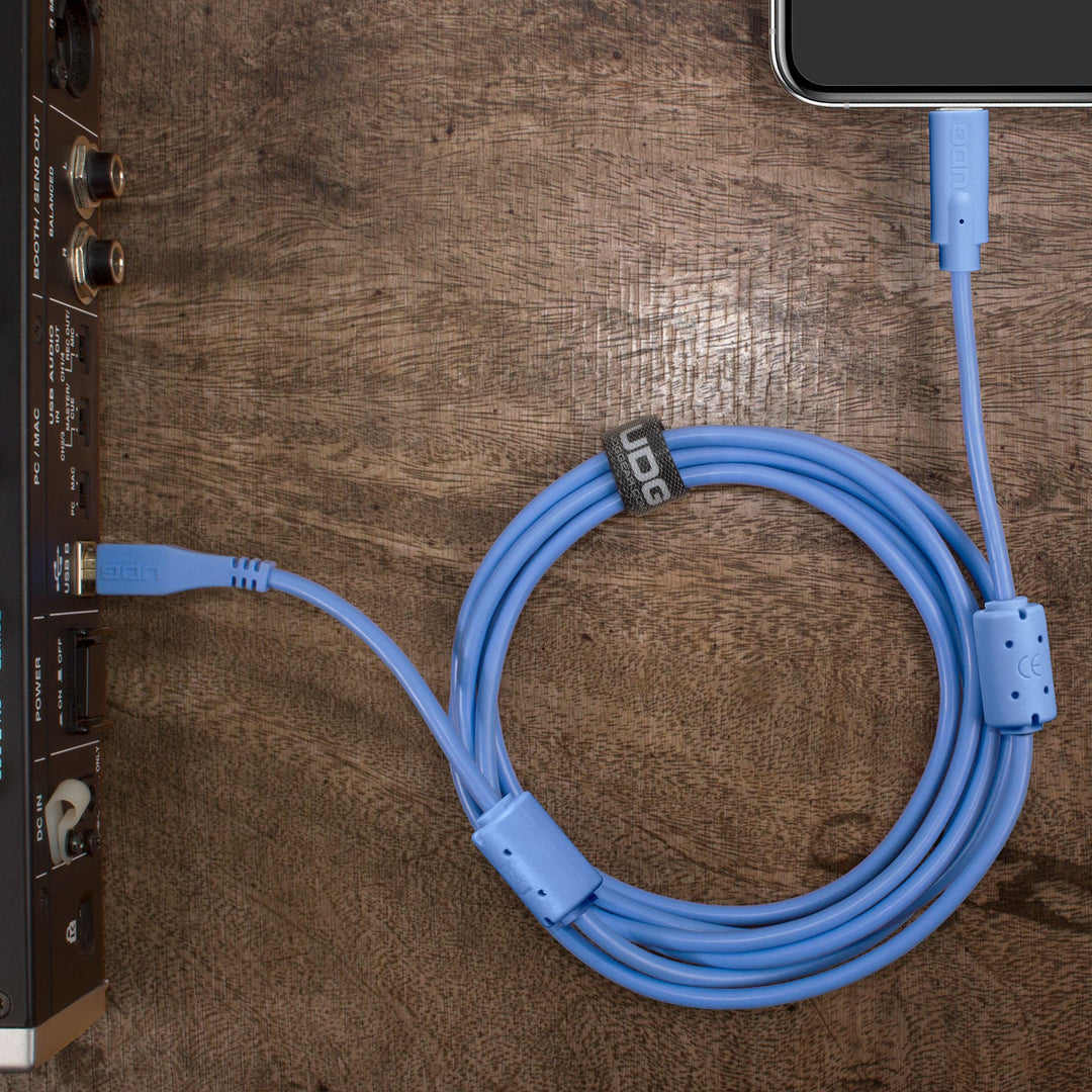 UDG Ultimate Audio Cable USB 2.0 C-B Bleu Droit 1,5m