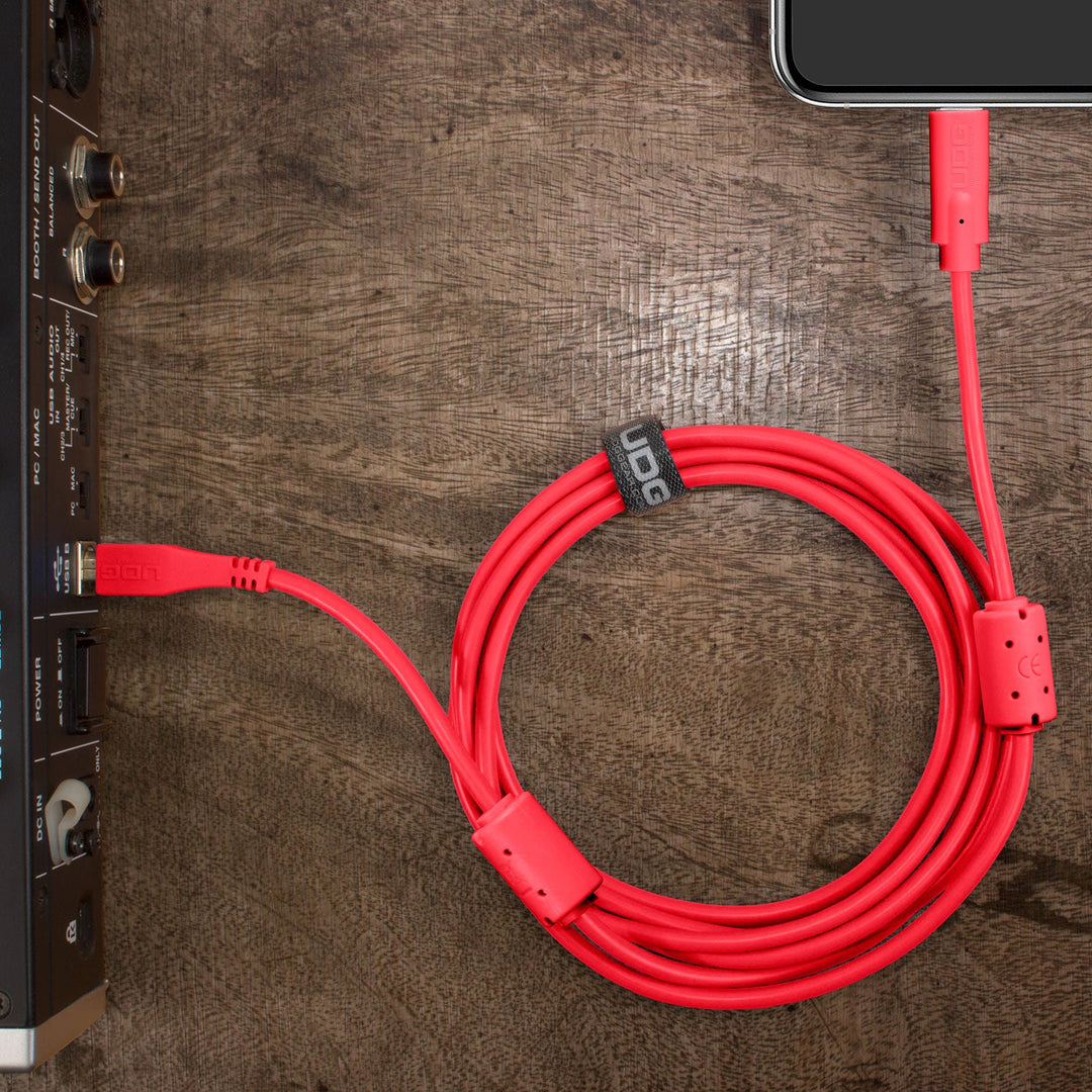 UDG Ultimate Audio Cable USB 2.0 C-B Rouge Droit 1,5m