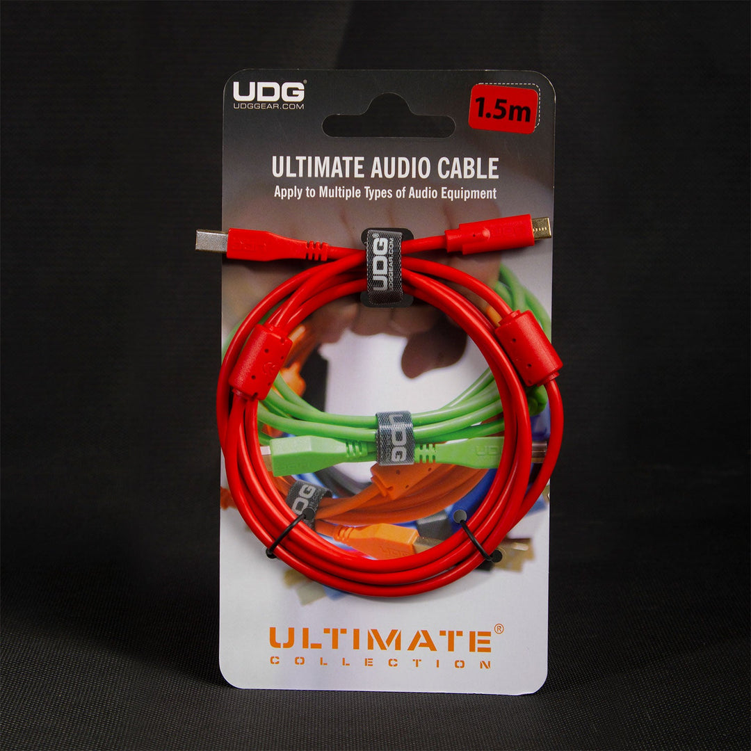 UDG Ultimate Audio Cable USB 2.0 C-B Rouge Droit 1,5m