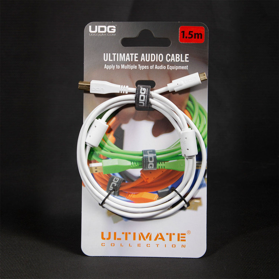 UDG Ultimate Audio Cable USB 2.0 C-B Blanc Droit 1,5m