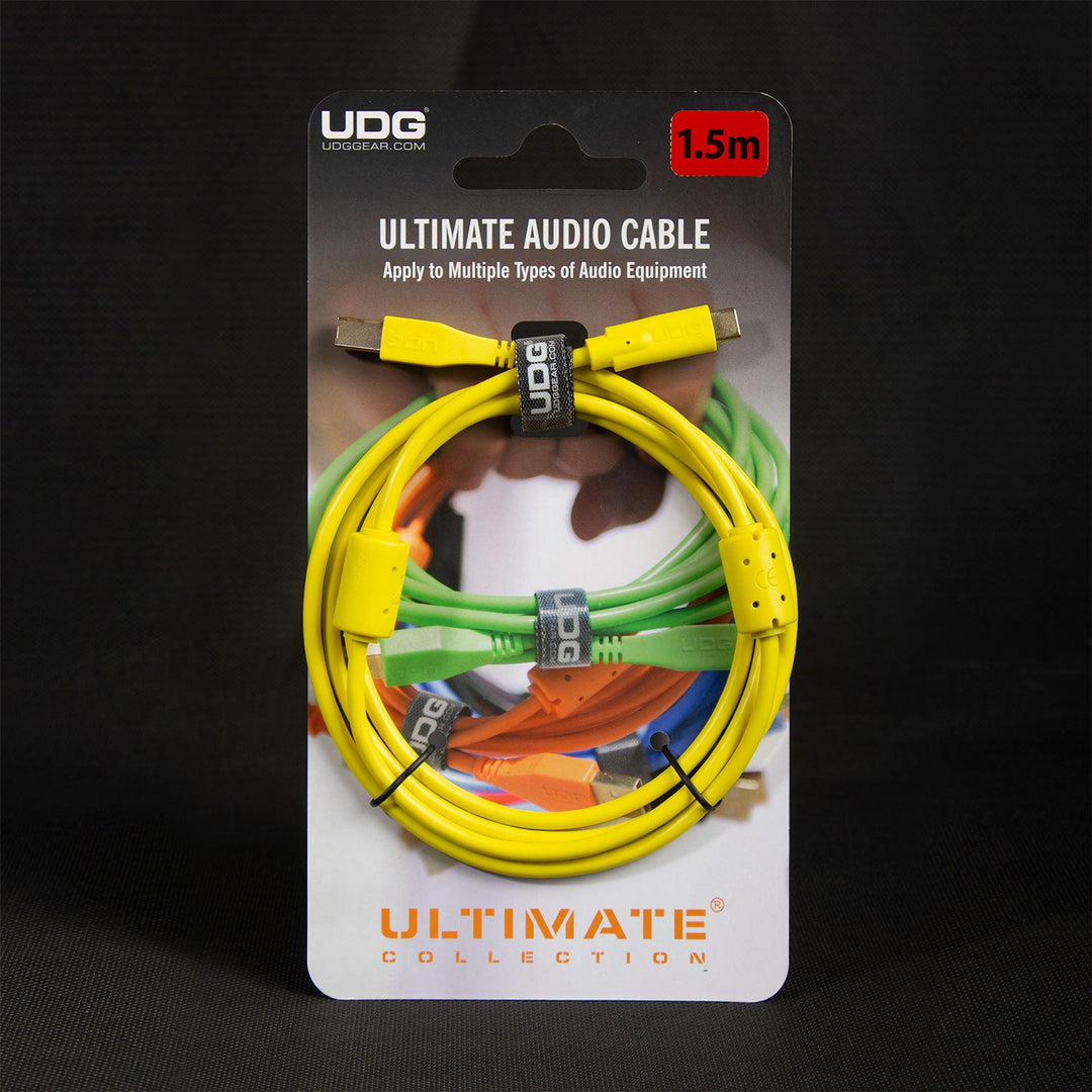 UDG Ultimate Audio Cable USB 2.0 C-B Jaune Droit 1,5m