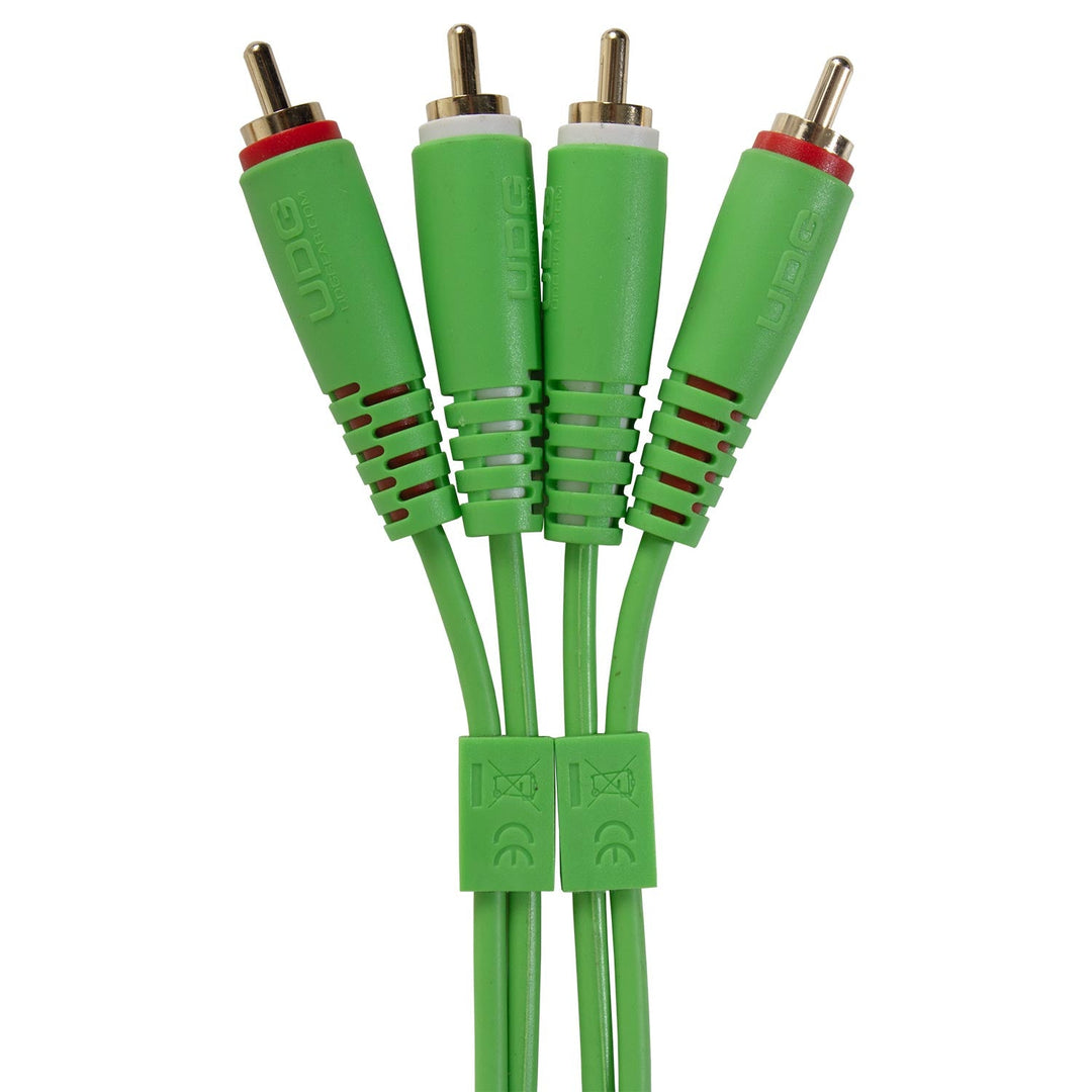 UDG Ultimate Audio Cable Set RCA - RCA Vert Droit 3m