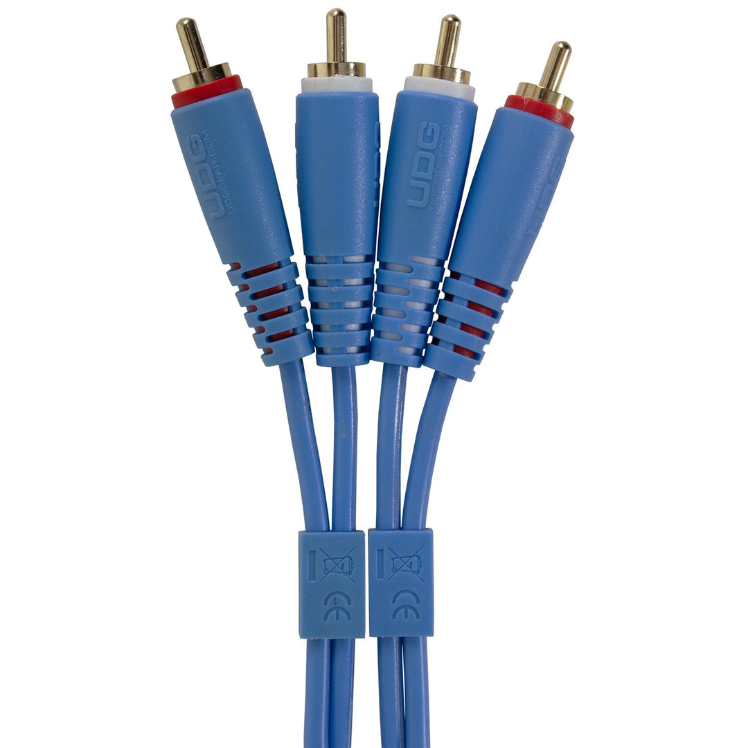 UDG Ultimate Audio Cable Set RCA - RCA Bleu Droit 3m