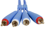 UDG Ultimate Audio Cable Set RCA - RCA Bleu Droit 3m
