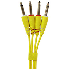 UDG Ultimate Audio Cable set 1/4'' Jack-1/4'' Jack Jaune Straight 1,5m