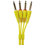 UDG Ultimate Audio Cable set 1/4'' Jack-1/4'' Jack Jaune Straight 1,5m