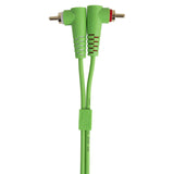 UDG Ultimate Audio Cable Set RCA Droit-RCA Coudé Vert 3m