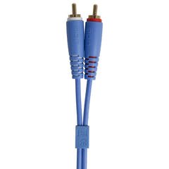 UDG Ultimate Audio Cable Set RCA Droit-RCA Coudé Bleu 3m