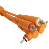 UDG Ultimate Audio Cable Set RCA droit-RCA coudé orange 3m