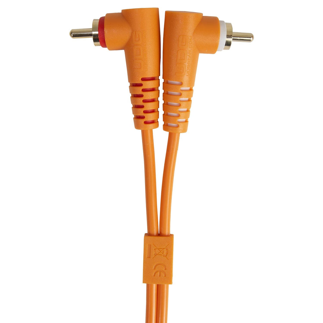 UDG Ultimate Audio Cable Set RCA droit-RCA coudé orange 3m