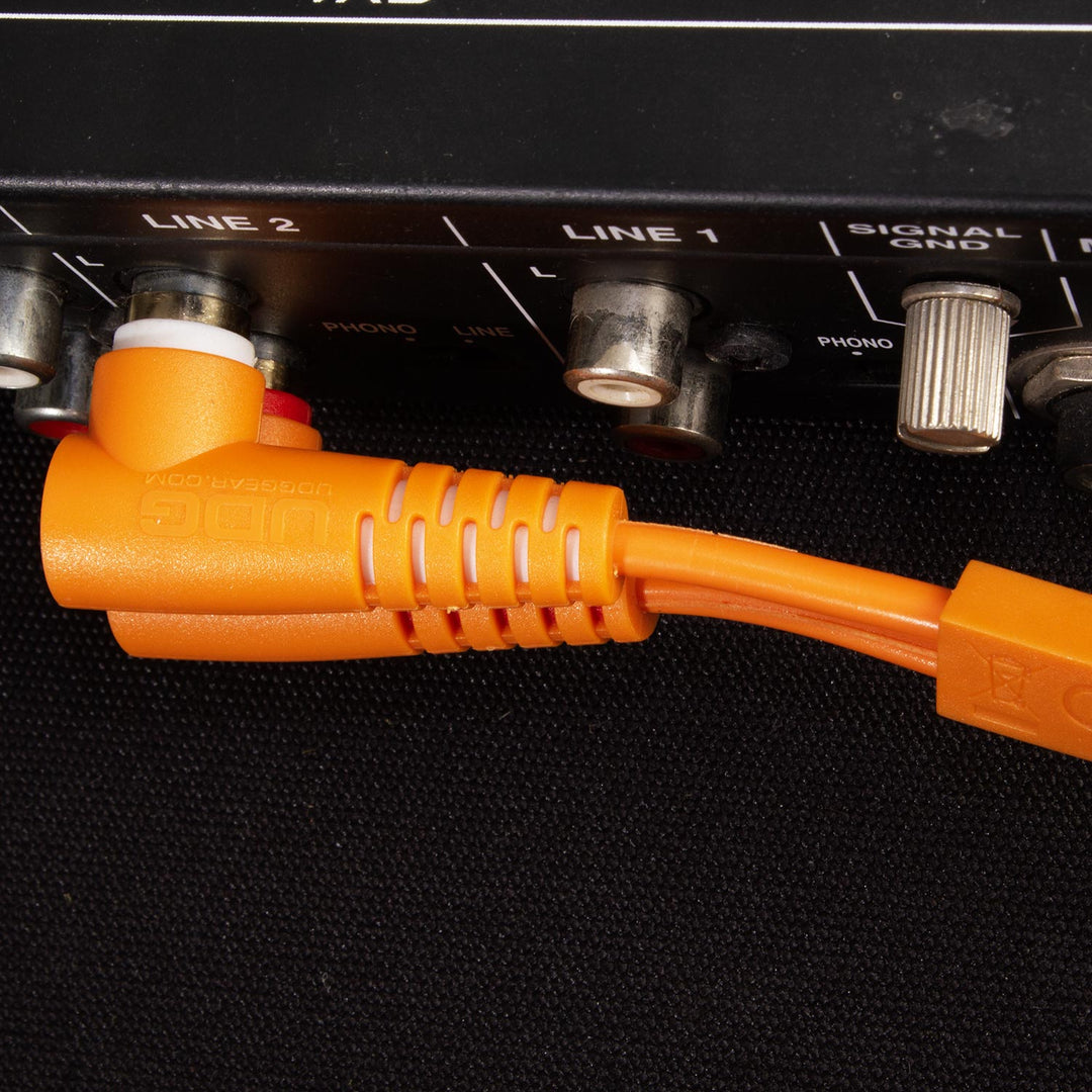 UDG Ultimate Audio Cable Set RCA droit-RCA coudé orange 3m
