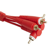 UDG Ultimate Audio Cable Set RCA Droit-RCA Coudé Rouge 3m