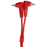 UDG Ultimate Audio Cable Set RCA Droit-RCA Coudé Rouge 3m