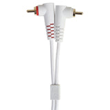 UDG Ultimate Audio Cable Set RCA Droit-RCA Coudé Blanc 3m