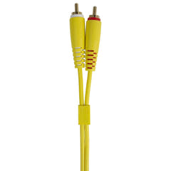UDG Ultimate Audio Cable Set RCA Droit-RCA Coudé Jaune 3m