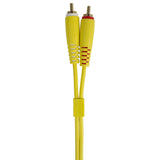 UDG Ultimate Audio Cable Set RCA Droit-RCA Coudé Jaune 3m
