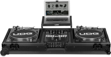 Set d’étui de transport avion UDG Ultimate Multi Format Turntable/Mixer Blk Plus