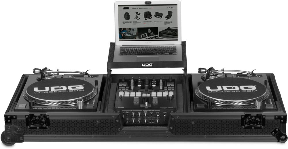 Set d’étui de transport avion UDG Ultimate Multi Format Turntable/Mixer Blk Plus