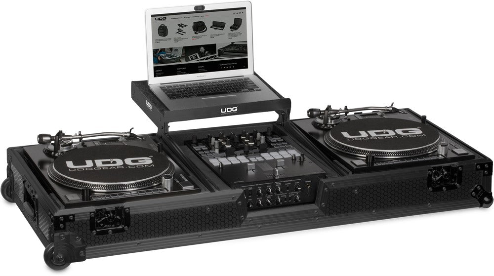 Set d’étui de transport avion UDG Ultimate Multi Format Turntable/Mixer Blk Plus