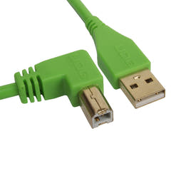 UDG Ultimate Audio Cable USB 2.0 A-B Vert Coudé 2m