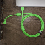 UDG Ultimate Audio Cable USB 2.0 A-B Vert Coudé 3m