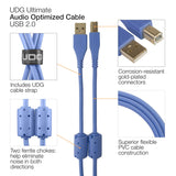 UDG Ultimate Audio Cable USB 2.0 A-B Bleu Angled 3m