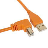UDG Ultimate Audio Cable USB 2.0 A-B Orange Coudé 3m